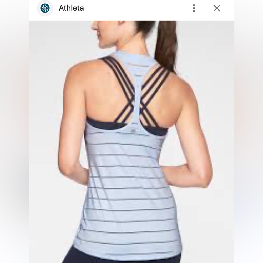 Stripe Mesh High Neck Chi Tank XLT
